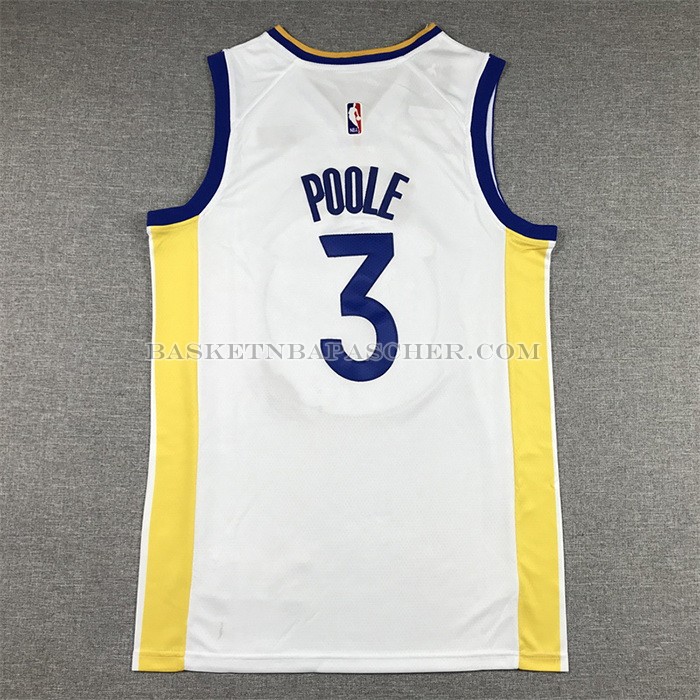 Maillot Golden State Warriors Jordan Poole NO 3 Association 2022-23 Blanc